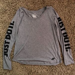 The Nike Tee Grey Long Sleeve *WORN ONCE*